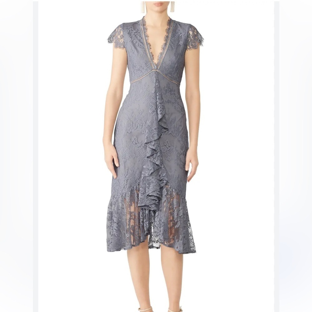 SAYLOR Silver Myriem Lace Dress size M